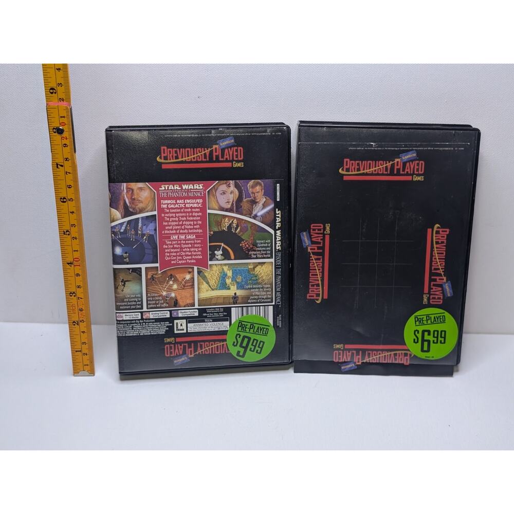 Lot 2 Vintage Blockbuster Previously Played PS1 Longbox Game Cases Empty